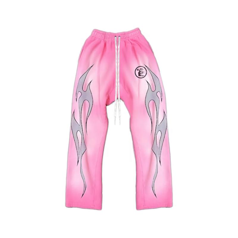 Hellstar Flame Sweatpants Pink