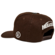 Hellstar OG Logo Snapback Hat With Rhinestones Brown 03