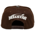 Hellstar OG Logo Snapback Hat With Rhinestones Brown 04