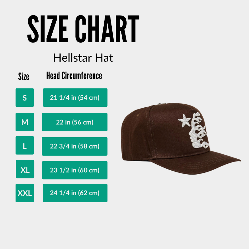 Size Chart Hellstar Hat